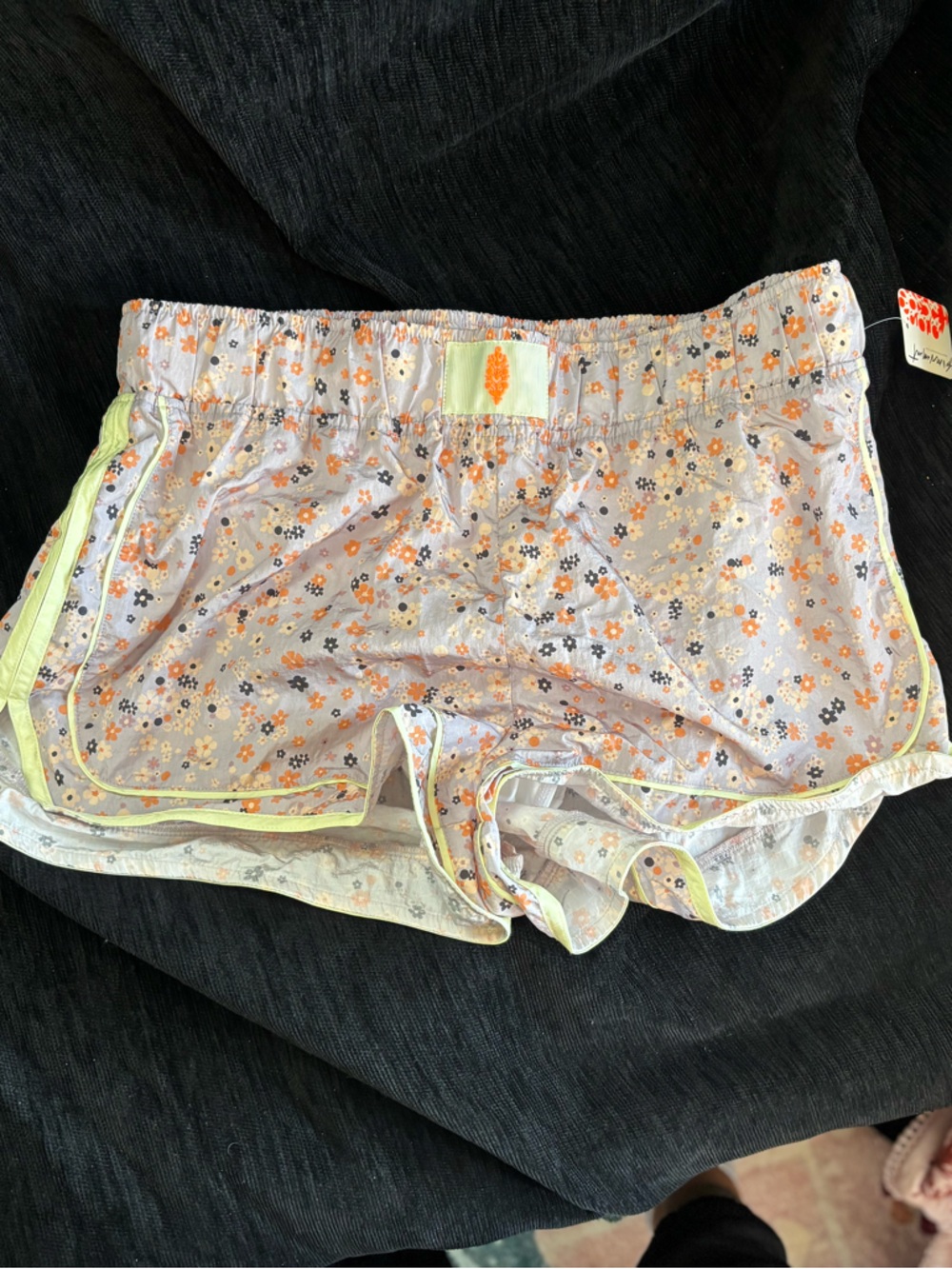 free people movement varsity blues shorts floral NWT